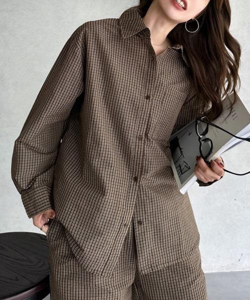 TREOVER（トレオーバー）の「抜け感をプラスするオーバーサイズシャツ（シャツ/ブラウス・レディース・ベージュ系その他/ブラウン系/ブルー系/ベージュ系その他2・FREE）」の22枚目の写真