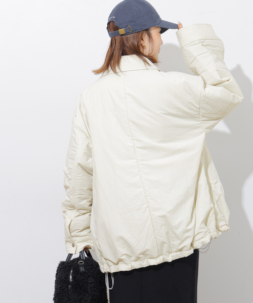 JOURNAL STANDARD relume(ジャーナルスタンダード レリューム)の「撥水ナイロン中綿シャツブルゾン(その他アウター・レディース・アイボリー/ブラック・FREE)」の14枚目の写真