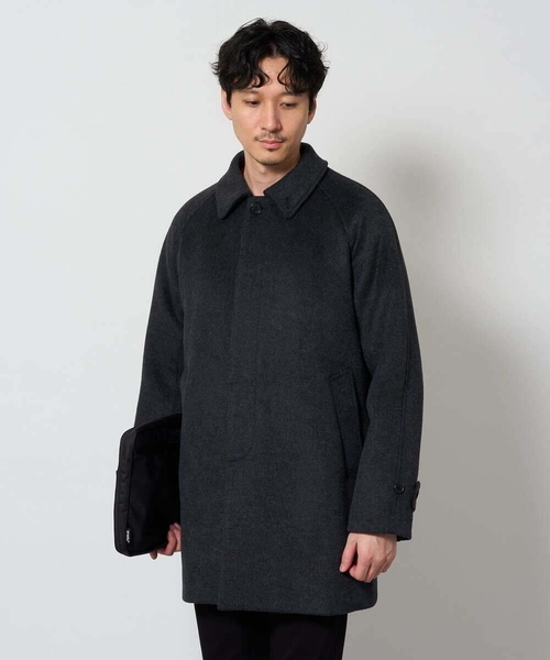 a.v.v(アーヴェヴェ)の「ライトビーバーステンカラーコート(ステンカラーコート・メンズ・ブラック系/ダークグレー・48/46/50)」の16枚目の写真