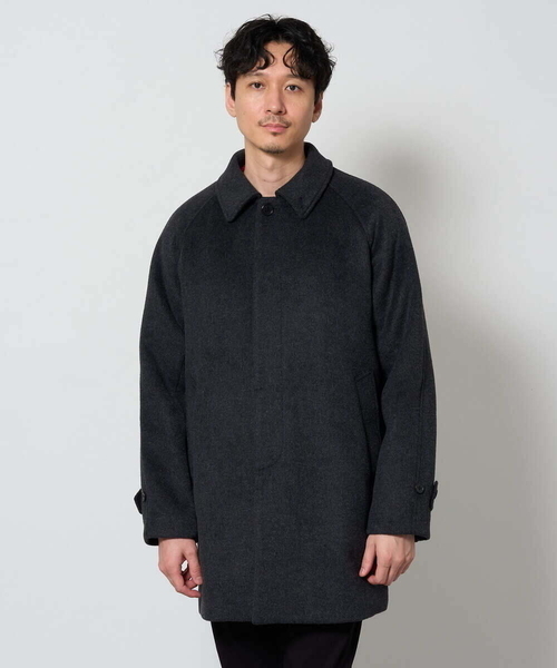 a.v.v(アーヴェヴェ)の「ライトビーバーステンカラーコート(ステンカラーコート・メンズ・ブラック系/ダークグレー・48/46/50)」の17枚目の写真