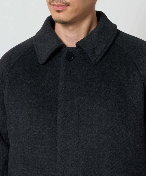 a.v.v(アーヴェヴェ)の「ライトビーバーステンカラーコート(ステンカラーコート・メンズ・ブラック系/ダークグレー・48/46/50)」の20枚目の写真