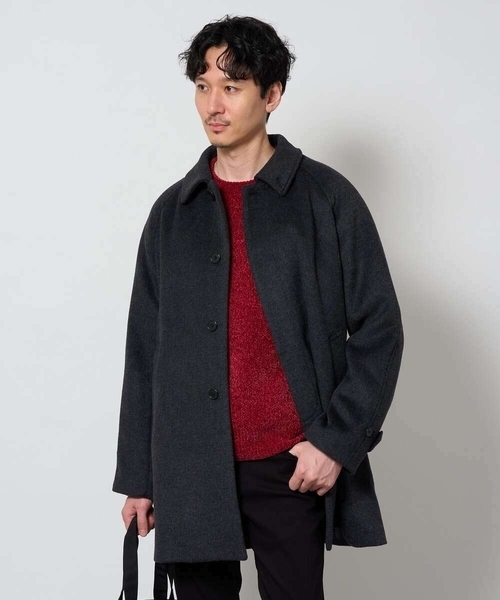 a.v.v(アーヴェヴェ)の「ライトビーバーステンカラーコート(ステンカラーコート・メンズ・ブラック系/ダークグレー・48/46/50)」の11枚目の写真