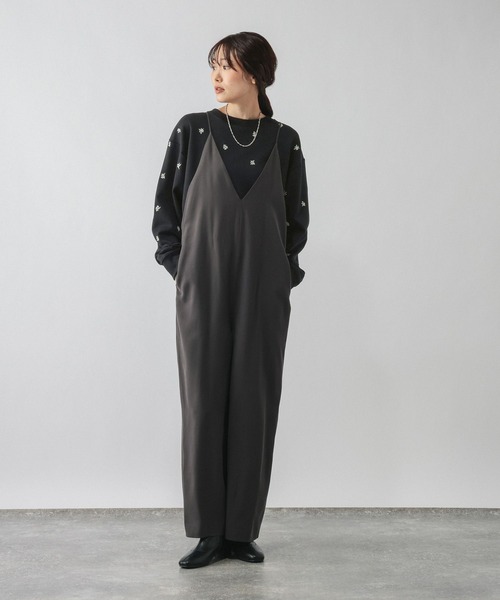 GLOBAL WORK(グローバルワーク)の「乾きやすい刺繍スウェット/1067225(Tシャツ/カットソー・レディース・ライトグレー/ブラック・MEDIUM/LARGE)」の3枚目の写真