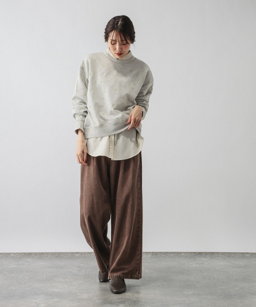 GLOBAL WORK(グローバルワーク)の「乾きやすい刺繍スウェット/1067225(Tシャツ/カットソー・レディース・ライトグレー/ブラック・MEDIUM/LARGE)」の8枚目の写真