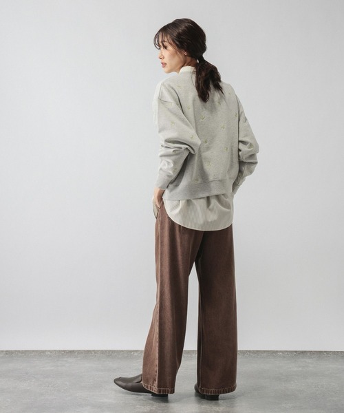 GLOBAL WORK(グローバルワーク)の「乾きやすい刺繍スウェット/1067225(Tシャツ/カットソー・レディース・ライトグレー/ブラック・MEDIUM/LARGE)」の9枚目の写真
