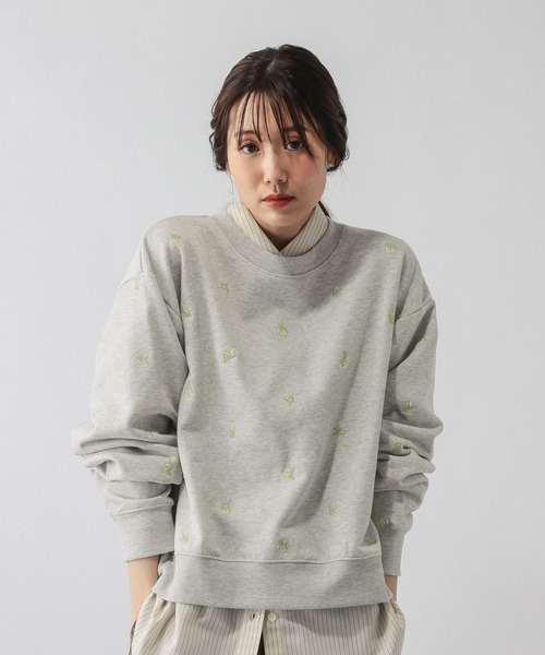 GLOBAL WORK(グローバルワーク)の「乾きやすい刺繍スウェット/1067225(Tシャツ/カットソー・レディース・ライトグレー/ブラック・MEDIUM/LARGE)」の10枚目の写真