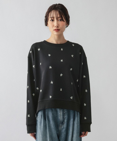 GLOBAL WORK(グローバルワーク)の「乾きやすい刺繍スウェット/1067225(Tシャツ/カットソー・レディース・ライトグレー/ブラック・MEDIUM/LARGE)」の12枚目の写真