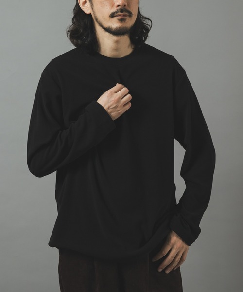 ITEMS URBANRESEARCH（アイテムズ アーバンリサーチ）の「マシュマロジャージークルーネックカットソー（Tシャツ/カットソー・メンズ・モカ/ブラック/チャコールグレー/ホワイト・LARGE/MEDIUM）」の9枚目の写真
