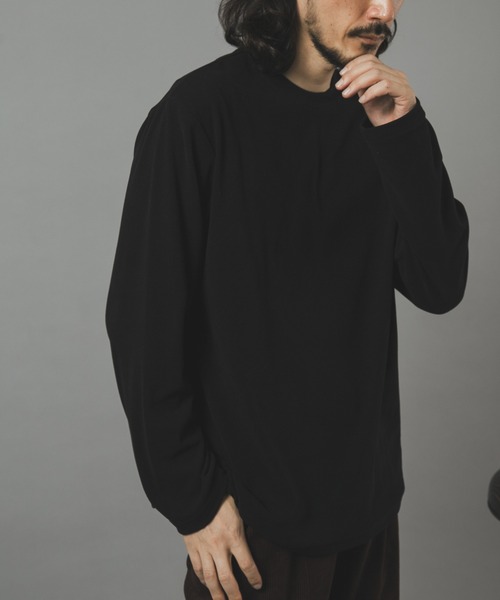 ITEMS URBANRESEARCH（アイテムズ アーバンリサーチ）の「マシュマロジャージークルーネックカットソー（Tシャツ/カットソー・メンズ・モカ/ブラック/チャコールグレー/ホワイト・LARGE/MEDIUM）」の10枚目の写真