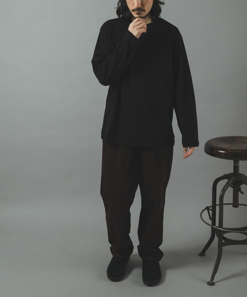 ITEMS URBANRESEARCH（アイテムズ アーバンリサーチ）の「マシュマロジャージークルーネックカットソー（Tシャツ/カットソー・メンズ・モカ/ブラック/チャコールグレー/ホワイト・LARGE/MEDIUM）」の11枚目の写真
