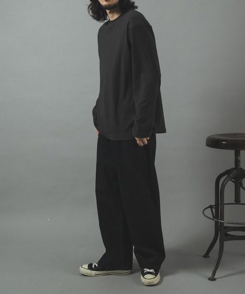 ITEMS URBANRESEARCH（アイテムズ アーバンリサーチ）の「マシュマロジャージークルーネックカットソー（Tシャツ/カットソー・メンズ・モカ/ブラック/チャコールグレー/ホワイト・LARGE/MEDIUM）」の20枚目の写真