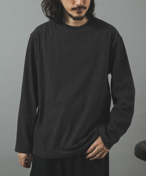 ITEMS URBANRESEARCH（アイテムズ アーバンリサーチ）の「マシュマロジャージークルーネックカットソー（Tシャツ/カットソー・メンズ・モカ/ブラック/チャコールグレー/ホワイト・LARGE/MEDIUM）」の14枚目の写真