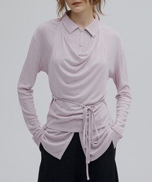 Ameri（アメリ）の「HALTER DRAPE DOCKING CUT TOP（Tシャツ/カットソー）」