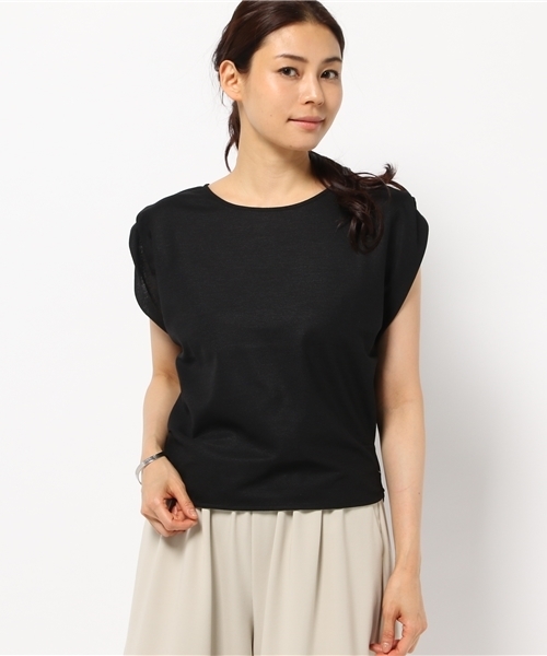 SHIPS for women（シップスフォーウィメン）の「ラミージャージータックプルオーバー（Tシャツ/カットソー・レディース・オリーブ/ライトホワイト/ブラック/ピンク・ONE SIZE）」の12枚目の写真