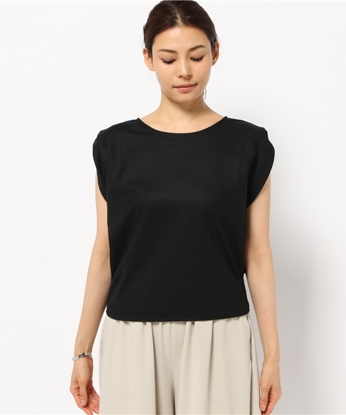 SHIPS for women（シップスフォーウィメン）の「ラミージャージータックプルオーバー（Tシャツ/カットソー・レディース・オリーブ/ライトホワイト/ブラック/ピンク・ONE SIZE）」の5枚目の写真