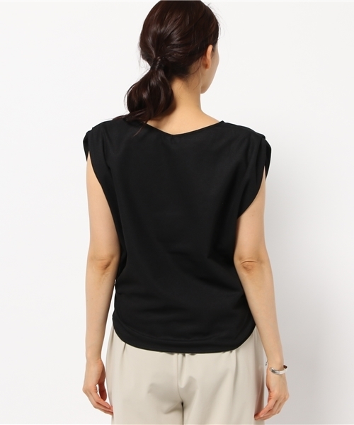 SHIPS for women（シップスフォーウィメン）の「ラミージャージータックプルオーバー（Tシャツ/カットソー・レディース・オリーブ/ライトホワイト/ブラック/ピンク・ONE SIZE）」の7枚目の写真