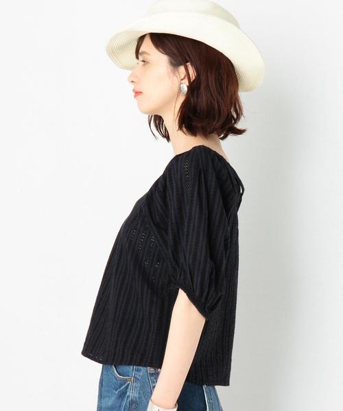 Another Edition（アナザーエディション）の「アイレットスリーブブラウス/AEBＦC  アイレット ST BLUS◆（シャツ/ブラウス・レディース・オフホワイト/ネイビー・FREE）」の9枚目の写真