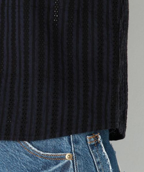 Another Edition（アナザーエディション）の「アイレットスリーブブラウス/AEBＦC  アイレット ST BLUS◆（シャツ/ブラウス・レディース・オフホワイト/ネイビー・FREE）」の6枚目の写真