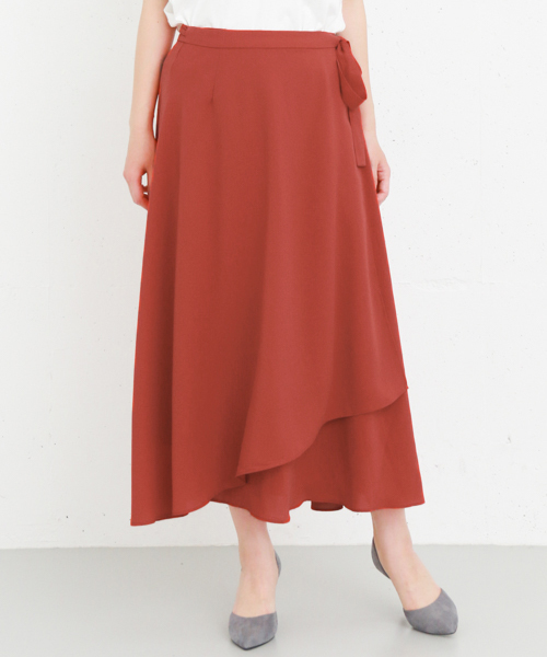 KBF+（ケービーエフプラス）の「KBF+ ラップロングSK（スカート・レディース・ライトベージュ/レッド/ブルー・ONE）」の3枚目の写真