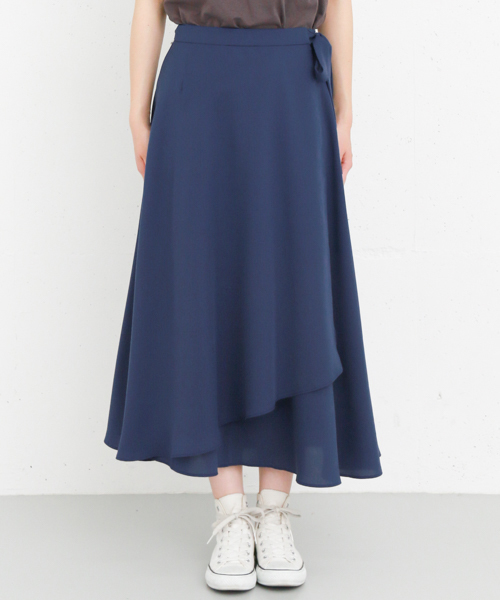 KBF+（ケービーエフプラス）の「KBF+ ラップロングSK（スカート・レディース・ライトベージュ/レッド/ブルー・ONE）」の15枚目の写真