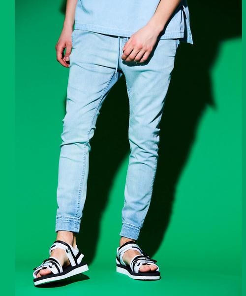 MONKEY TIME（モンキータイム）の「＜monkey time＞  ST TCR/TWL SKINNY JOGGER/ジョガーパンツ ◆（デニムパンツ・メンズ・ブラック/ライトブルー・X-LARGE/LARGE/MEDIUM/SMALL）」の8枚目の写真