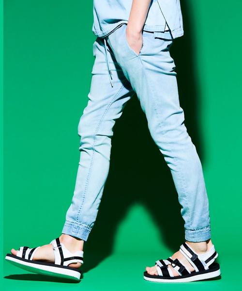 MONKEY TIME（モンキータイム）の「＜monkey time＞  ST TCR/TWL SKINNY JOGGER/ジョガーパンツ ◆（デニムパンツ・メンズ・ブラック/ライトブルー・X-LARGE/LARGE/MEDIUM/SMALL）」の9枚目の写真