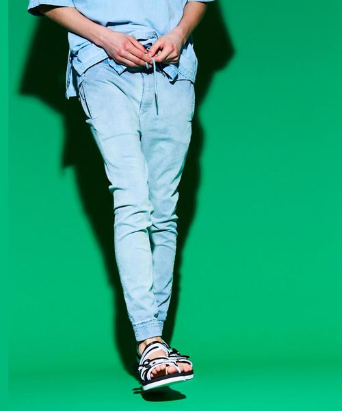 MONKEY TIME（モンキータイム）の「＜monkey time＞  ST TCR/TWL SKINNY JOGGER/ジョガーパンツ ◆（デニムパンツ・メンズ・ブラック/ライトブルー・X-LARGE/LARGE/MEDIUM/SMALL）」の10枚目の写真