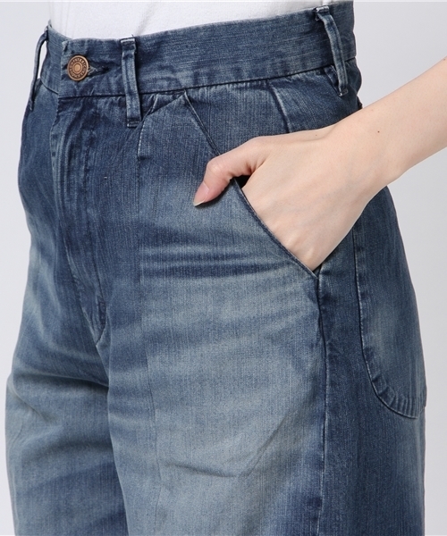 HYSTERIC GLAMOUR(ヒステリックグラマー)の「USED加工デニム ペインターパンツ(デニムパンツ・レディース・インディゴブルー・24inch/25inch/26inch/27inch/28inch)」の12枚目の写真