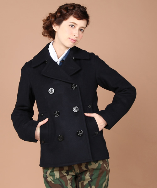 coen(コーエン)の「【10/20発売リンネル掲載アイテム】メルトンPコート(ピーコート・レディース・Navy/Red・MEDIUM/LARGE)」の10枚目の写真