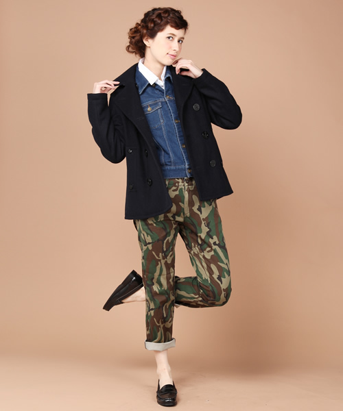 coen(コーエン)の「【10/20発売リンネル掲載アイテム】メルトンPコート(ピーコート・レディース・Navy/Red・MEDIUM/LARGE)」の7枚目の写真