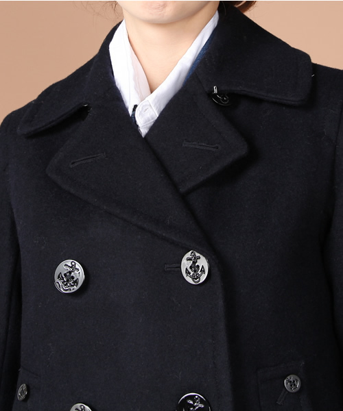 coen(コーエン)の「【10/20発売リンネル掲載アイテム】メルトンPコート(ピーコート・レディース・Navy/Red・MEDIUM/LARGE)」の8枚目の写真