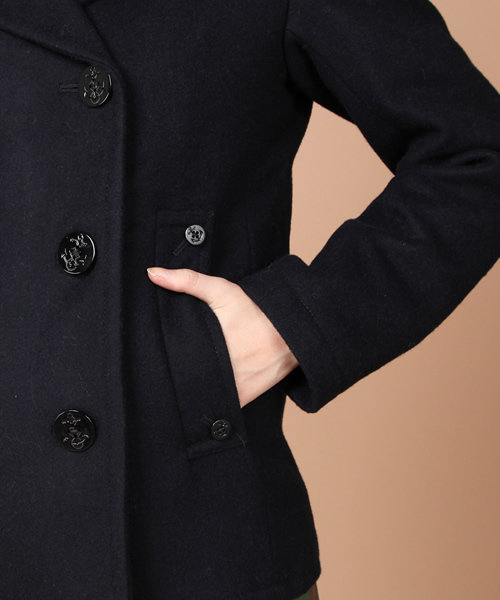 coen(コーエン)の「【10/20発売リンネル掲載アイテム】メルトンPコート(ピーコート・レディース・Navy/Red・MEDIUM/LARGE)」の9枚目の写真