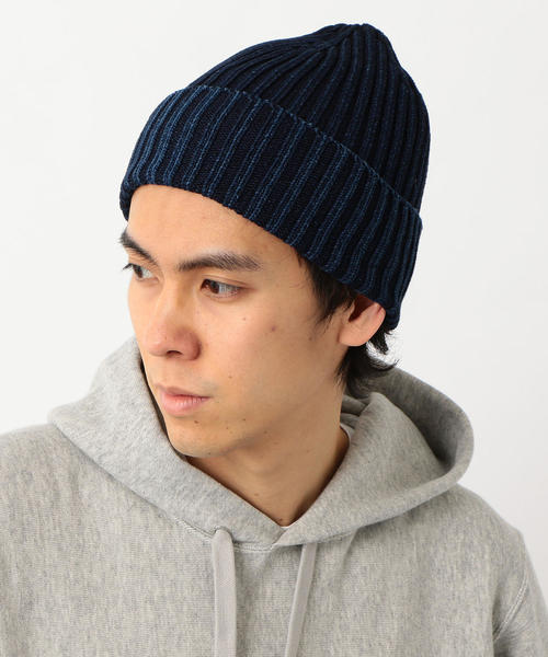 green label relaxing（グリーンレーベルリラクシング）の「SC GLR コットン リブ ニットキャップ（ニットキャップ/ビーニー・メンズ・ライトブルー/ネイビー/ブラック・FREE）」の6枚目の写真
