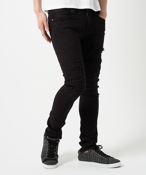 GOSTAR DE FUGA（ゴスタール ジフーガ）の「リメイクカラーストレッチスキニーパンツ（その他パンツ・メンズ・ブラック・L/M/S）」の2枚目の写真