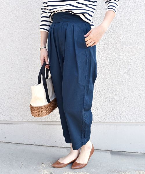 SHIPS Days(シップスデイズ)の「SHIPS Days:イージーグルカパンツ(その他パンツ・レディース・ネイビー/オリーブ・S~M/M~L)」の2枚目の写真