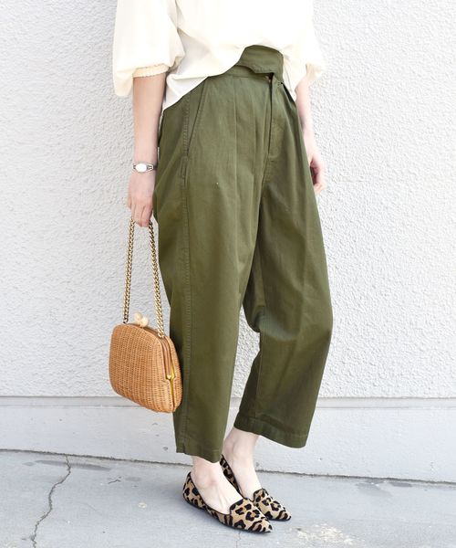 SHIPS Days(シップスデイズ)の「SHIPS Days:イージーグルカパンツ(その他パンツ・レディース・ネイビー/オリーブ・S~M/M~L)」の1枚目の写真
