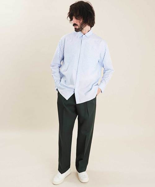 UNITED TOKYO（ユナイテッドトウキョウ）の「リボーン加工ワイド2タックスラックス（スラックス・メンズ・イエロー/ラベンダー/グリーン/ダークグレー/ブラック/ブラウン・1/2/3）」の16枚目の写真