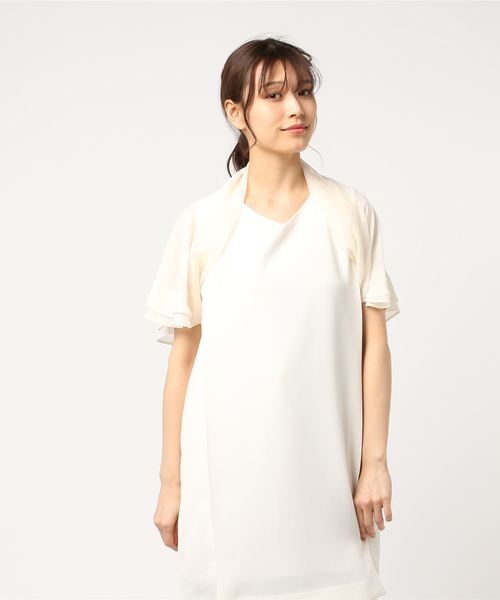 12Twelve Agenda(トゥエルブ アジェンダ)の「ラメチュールボレロ(その他トップス・レディース・ライトグレー/ブラック/アイボリー・M)」の2枚目の写真