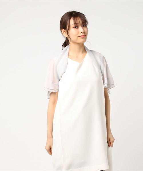 12Twelve Agenda(トゥエルブ アジェンダ)の「ラメチュールボレロ(その他トップス・レディース・ライトグレー/ブラック/アイボリー・M)」の3枚目の写真