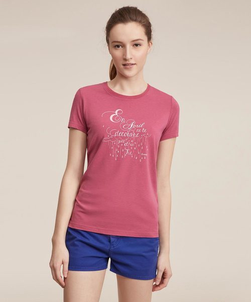 AIGLE（エーグル）の「ウィンドティ（Tシャツ/カットソー・レディース・ホワイト/ピンク/ブルー・MEDIUM/SMALL/LARGE）」の3枚目の写真