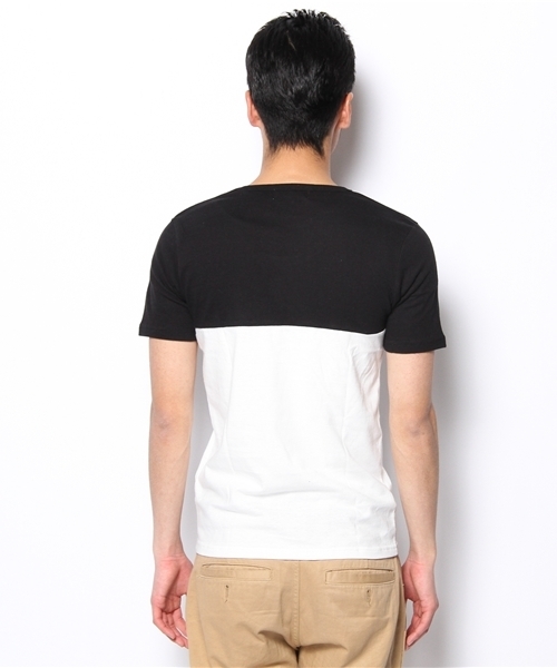 WEGO(ウィゴー)の「WEGO/バイカラーポケットTee(S)(Tシャツ/カットソー・メンズ・ダークグレー/オレンジ/レッド/ブラック/ホワイト・LARGE/MEDIUM)」の8枚目の写真