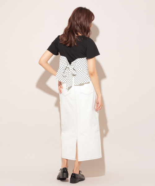 apres jour（アプレジュール）の「ドットビスチェTシャツ【ZOZOTOWN限定アイテム】（Tシャツ/カットソー・レディース・ブラック/オフホワイト・フリー）」の9枚目の写真