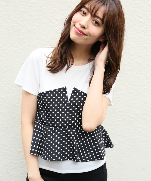 apres jour（アプレジュール）の「ドットビスチェTシャツ【ZOZOTOWN限定アイテム】（Tシャツ/カットソー・レディース・ブラック/オフホワイト・フリー）」の10枚目の写真