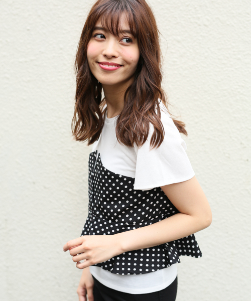 apres jour（アプレジュール）の「ドットビスチェTシャツ【ZOZOTOWN限定アイテム】（Tシャツ/カットソー・レディース・ブラック/オフホワイト・フリー）」の11枚目の写真