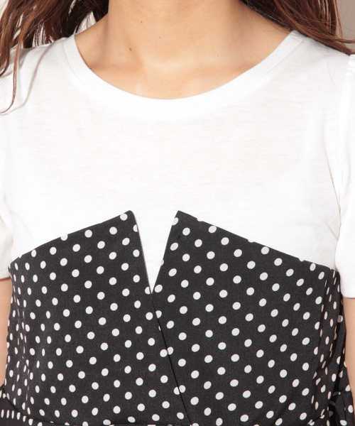 apres jour（アプレジュール）の「ドットビスチェTシャツ【ZOZOTOWN限定アイテム】（Tシャツ/カットソー・レディース・ブラック/オフホワイト・フリー）」の15枚目の写真