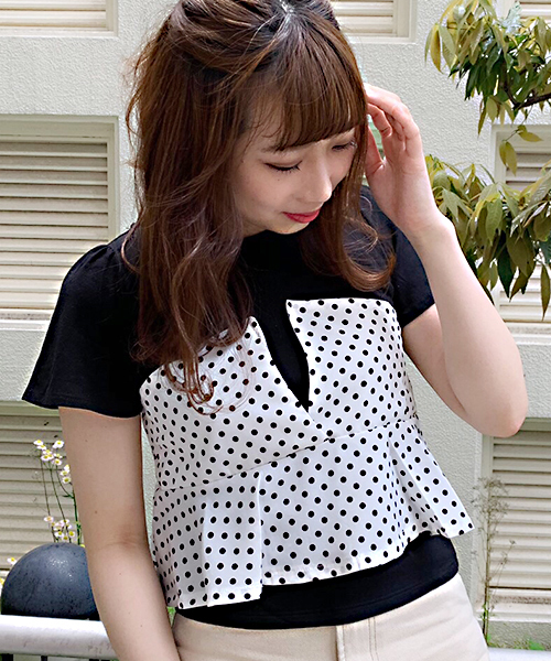apres jour（アプレジュール）の「ドットビスチェTシャツ【ZOZOTOWN限定アイテム】（Tシャツ/カットソー・レディース・ブラック/オフホワイト・フリー）」の22枚目の写真