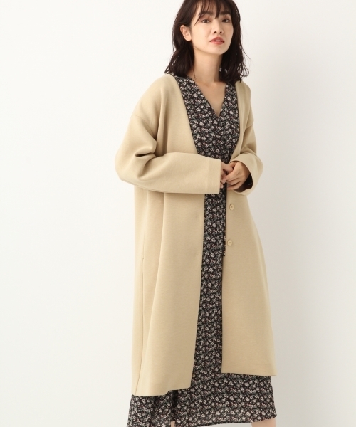 A part by（アパートバイ）の「ダンボールニットVNCコート 803899（その他アウター・レディース・ブラック/ベージュ・FREE）」の7枚目の写真