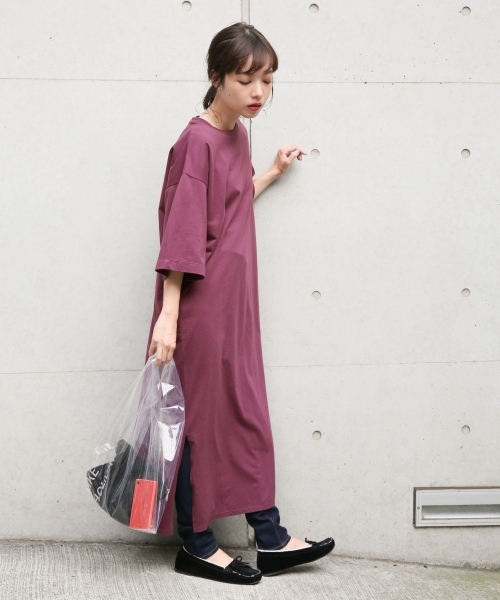 LOWRYS FARM（ローリーズファーム）の「カラーワンピースＳＳ／Ｍ　808792（ワンピース・レディース・パープル/ブラウン/アイボリー/カーキ/ブラック・MEDIUM/LARGE）」の5枚目の写真