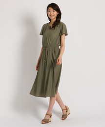 【洗える】パウダーギャザーワンピース