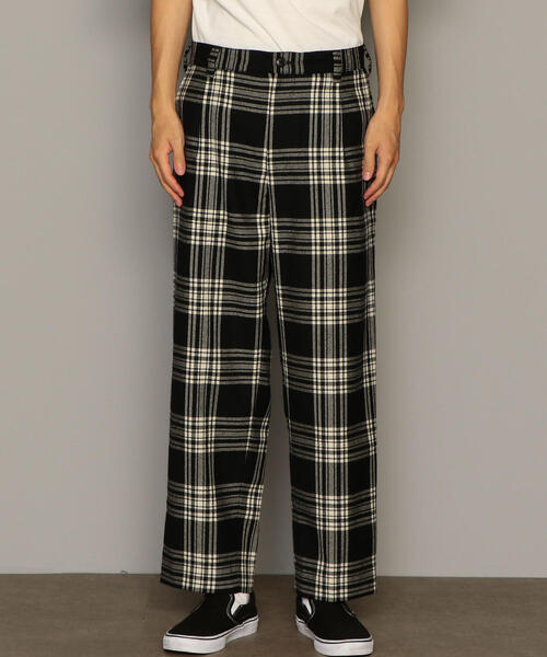 green label relaxing（グリーンレーベルリラクシング）の「CM KINLOCH ANDERSON ｳｰﾙﾁｪｯｸ FULL-CUT パンツ ◆（その他パンツ・メンズ・ベージュ/ブラック・L/M/S）」の12枚目の写真